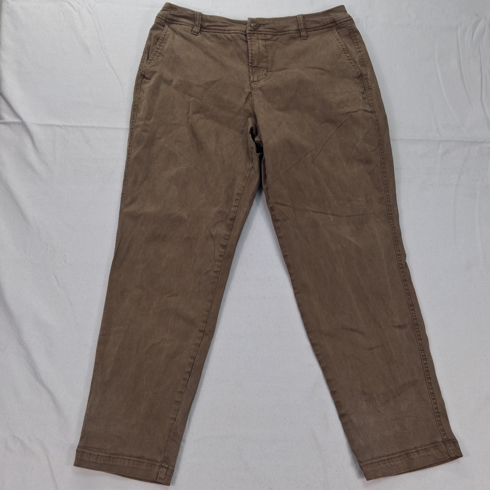 Liverpool Pants Womens 12/31 Chino Brown Stretch EUC